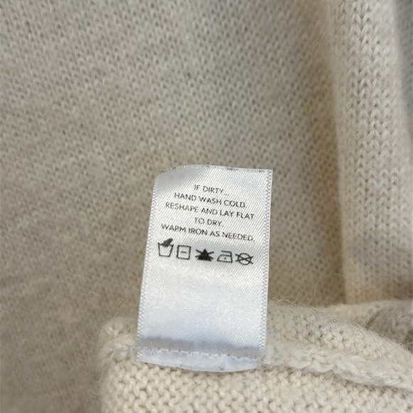 Tradlands Cream Ivory Alpaca Wool Sweater Ribbed Knit Womens Medium - Picture 6 of 10